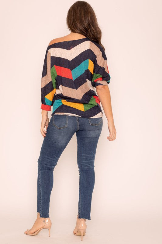 Plus Chevron Dolan Tunic