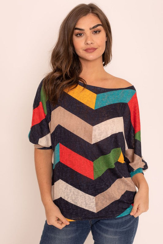 Plus Chevron Dolan Tunic