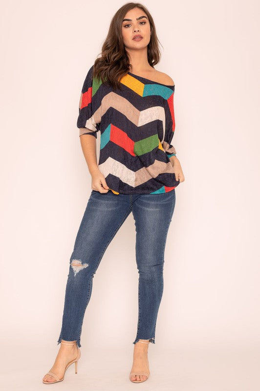 Plus Chevron Dolan Tunic