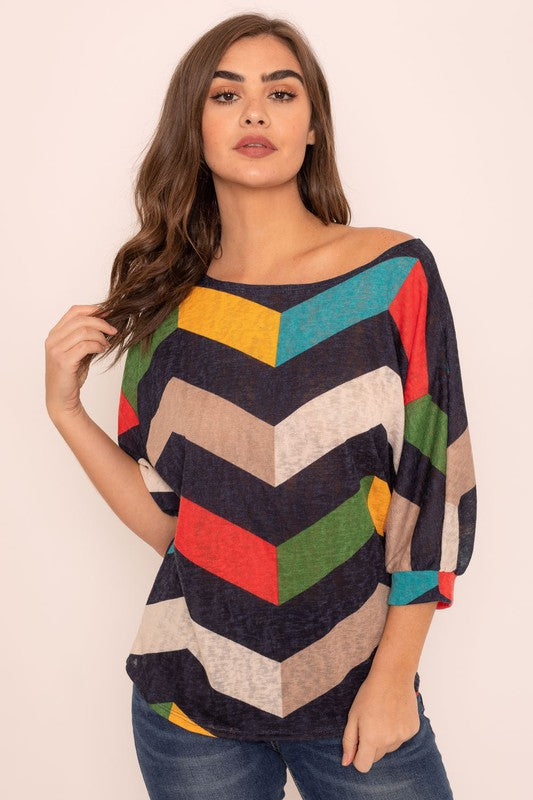 Plus Chevron Dolan Tunic