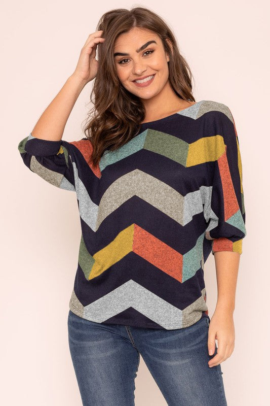 Plus Chevron Dolan Tunic