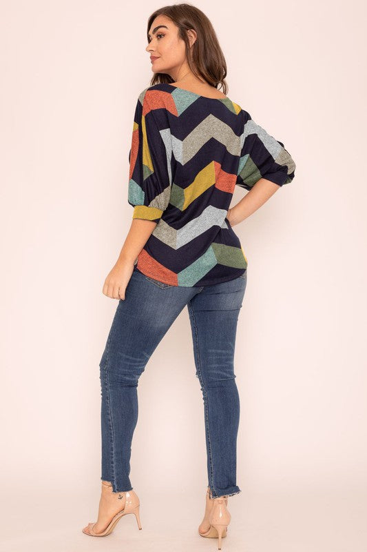 Plus Chevron Dolan Tunic