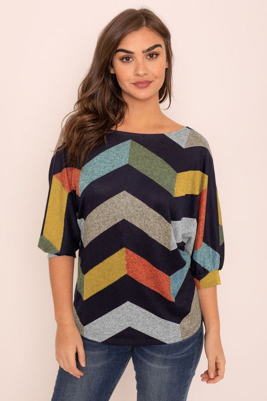 Plus Chevron Dolan Tunic