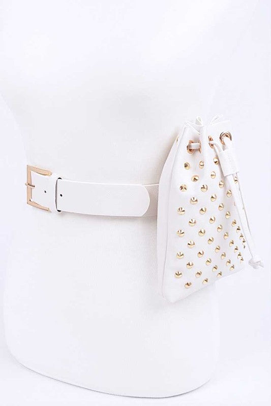 Studded Pouch Fashion Belt Set