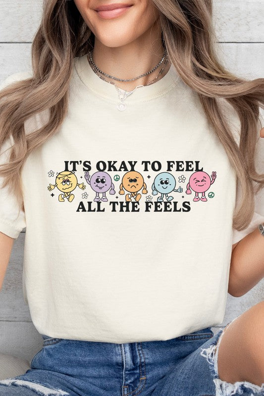 It's Okay to Feel the Feels Smiley Graphic Tee