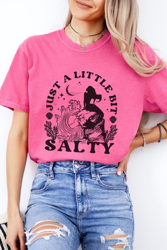 Just a Little Bit Salty Mermaid Graphic Tee