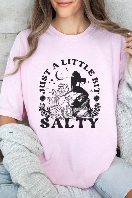 Just a Little Bit Salty Mermaid Graphic Tee