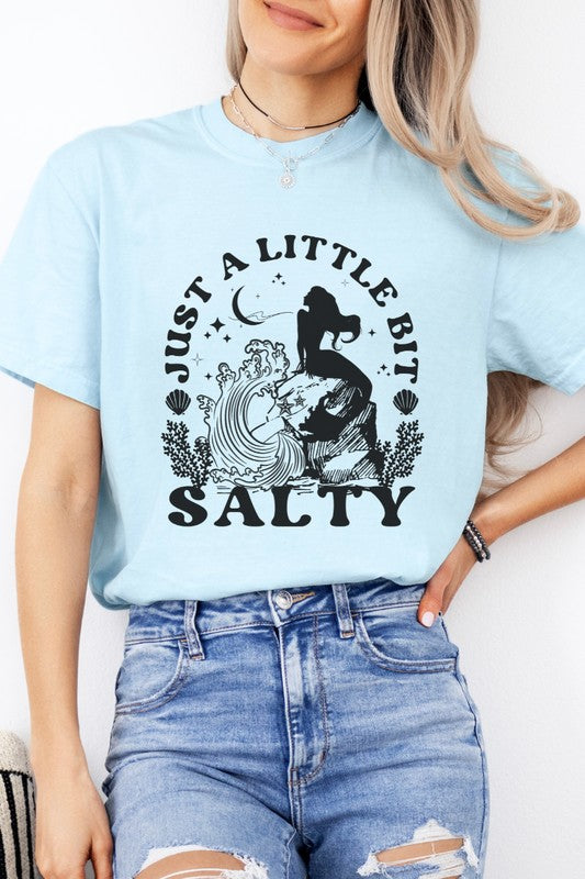 Just a Little Bit Salty Mermaid Graphic Tee