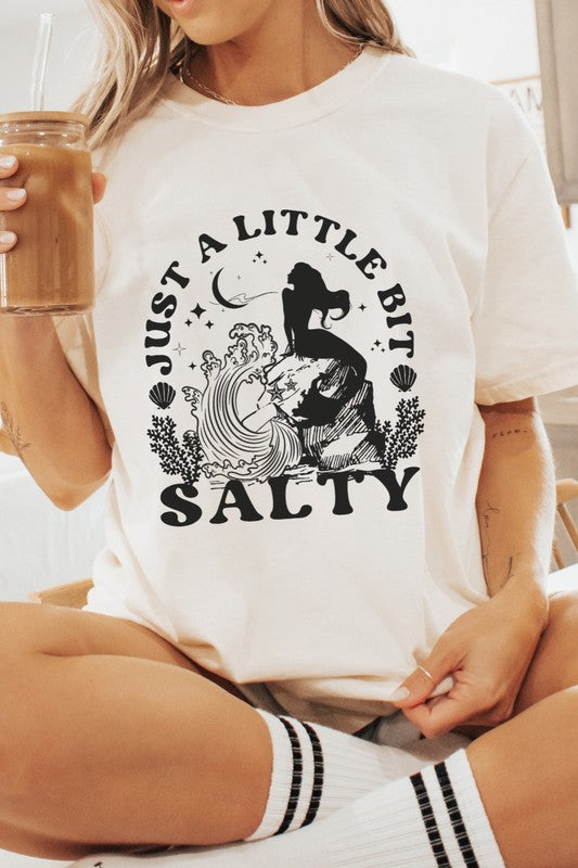 Just a Little Bit Salty Mermaid Graphic Tee