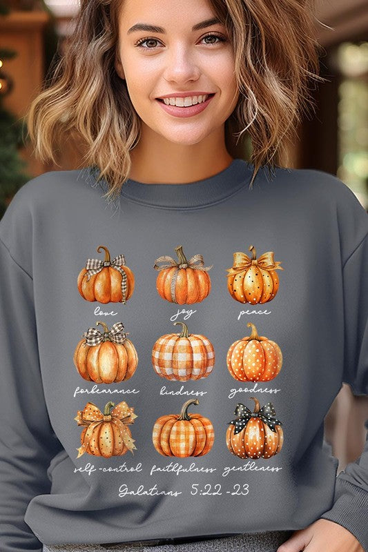 Fruits of The Spirit Pumpkin Graphic Sweatshirts