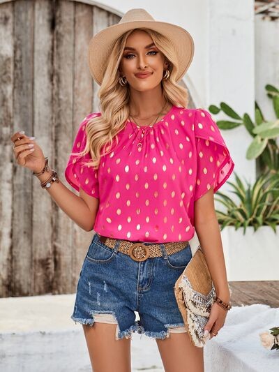 Amy Petal Sleeve Top