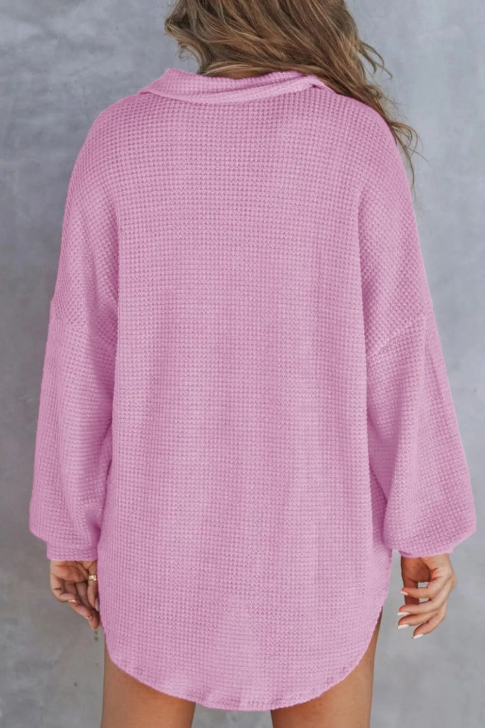 Half Button Long Sleeve Sweatshirt